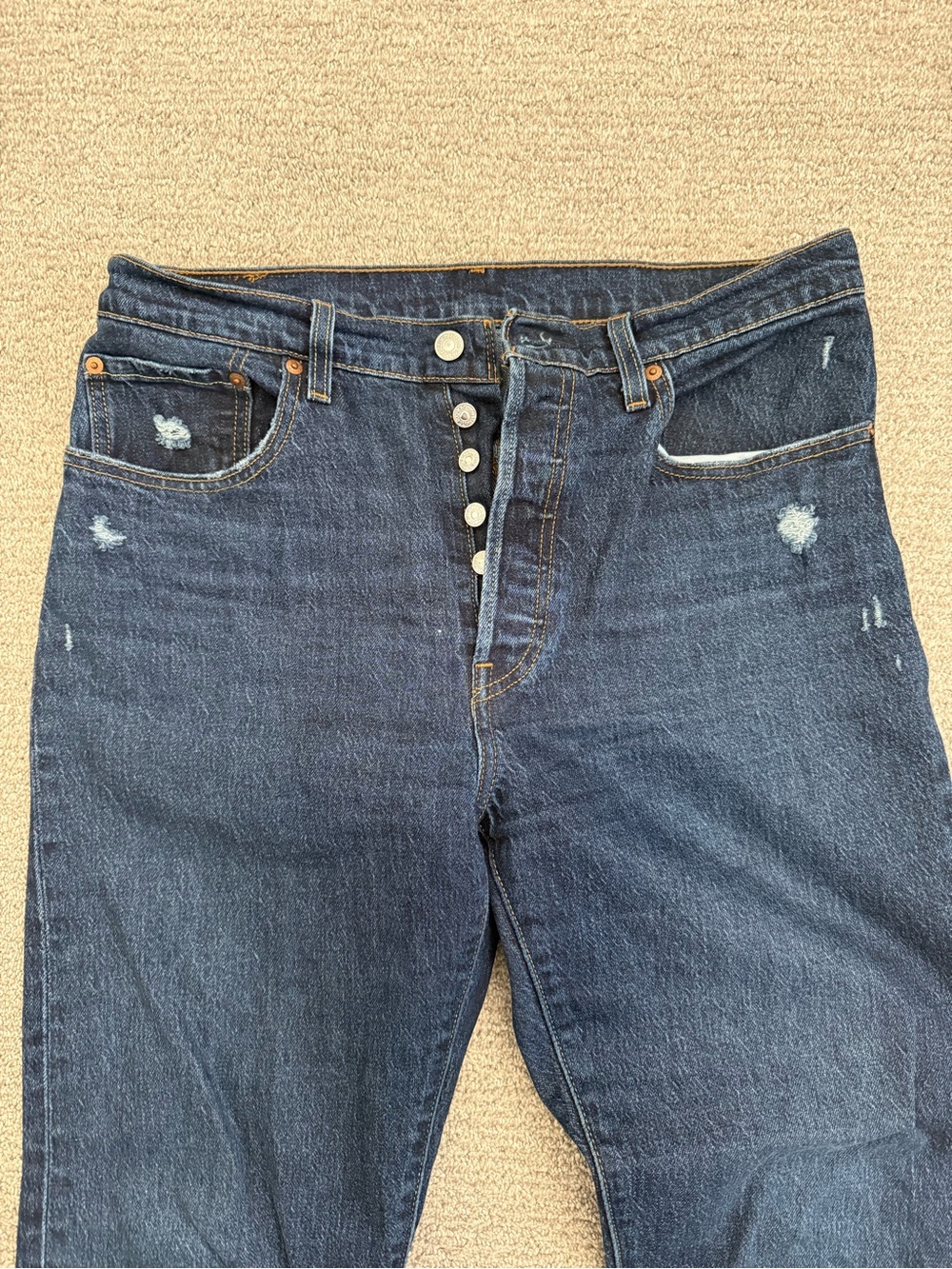 Levi’s Women’s 501 Crop Jeans - Dark Blue - Picture 6 of 8